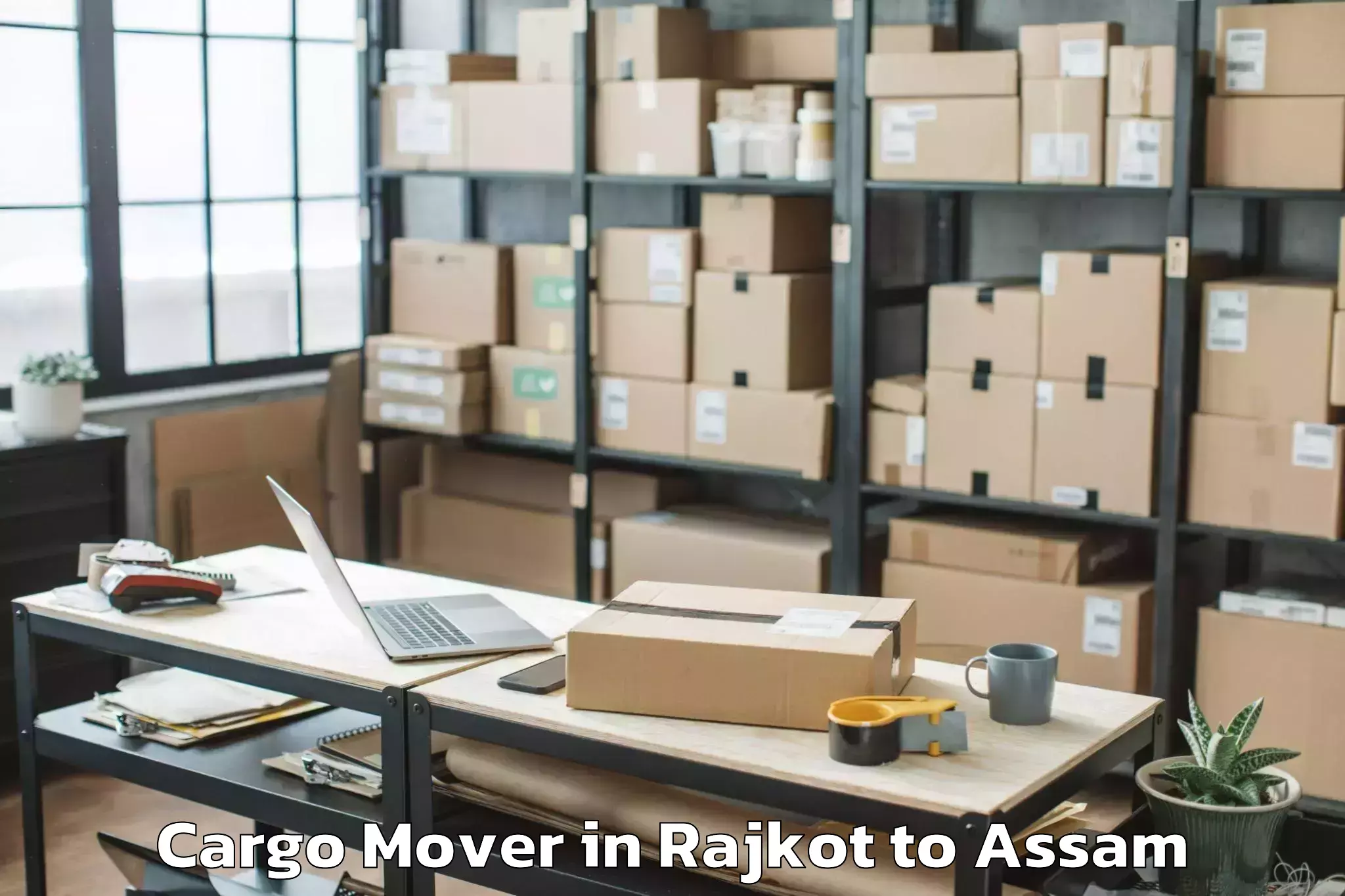 Book Rajkot to Bengtol Cargo Mover Online